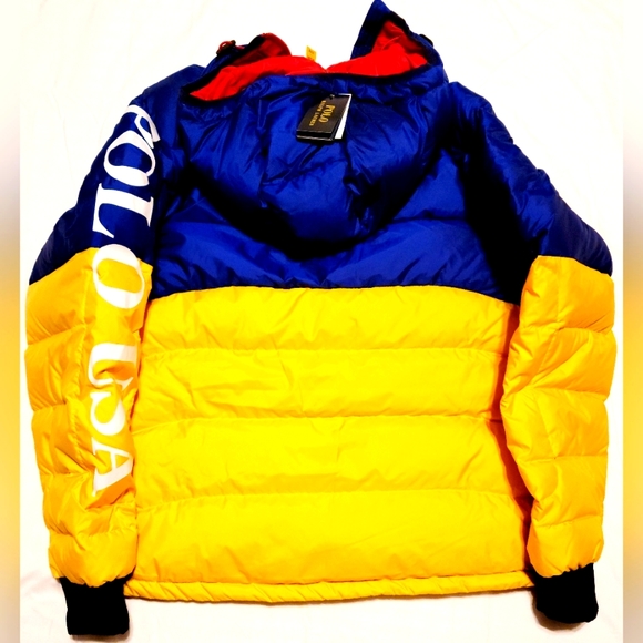 Polo Ralph Lauren USA Down 1/4 Zip Pullover Puffer Jacket Men’s Sz Small NWT - Picture 4 of 9